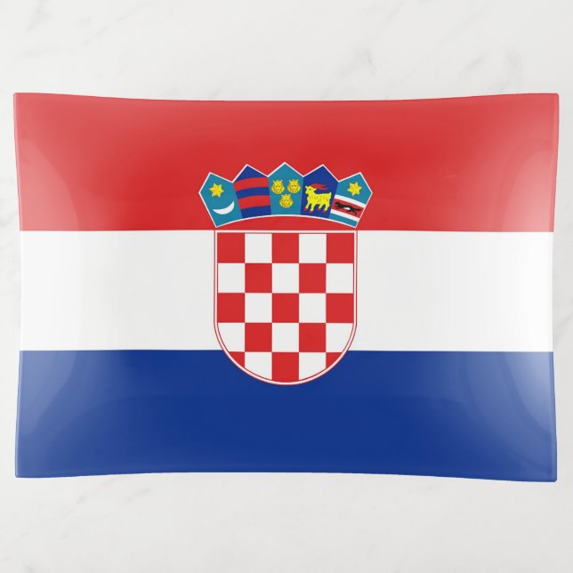 Patriotic trinket tray with flag of Croatia (Front)