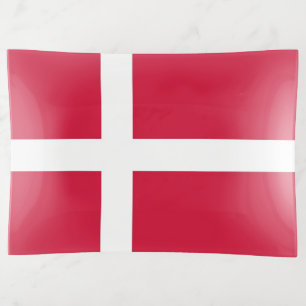 Patriotic trinket tray with flag of Denmark