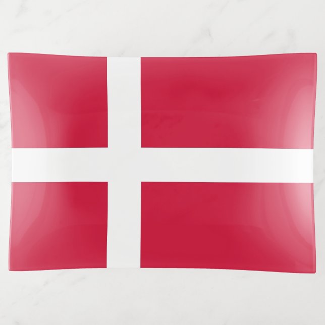 Patriotic trinket tray with flag of Denmark (Front)