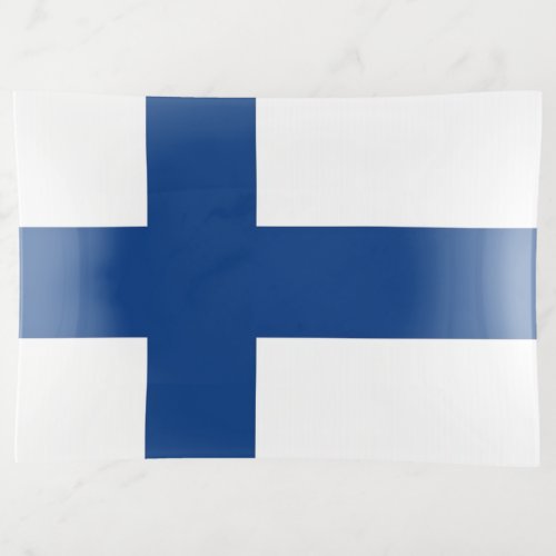 Patriotic trinket tray with flag of Finland