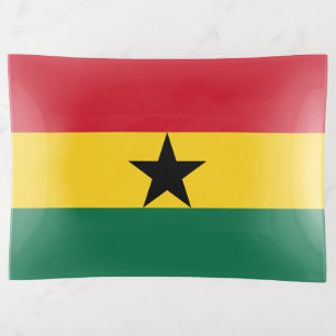 Patriotic trinket tray with flag of Ghana