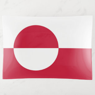Patriotic trinket tray with flag of Greenland