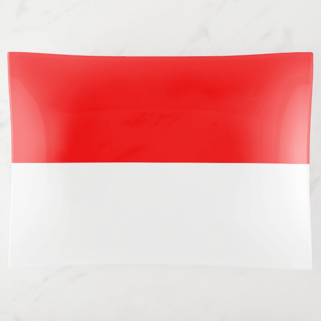 Patriotic trinket tray with flag of Indonesia (Front)