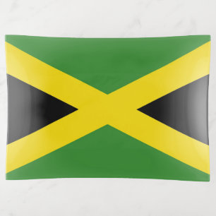 Patriotic trinket tray with flag of Jamaica