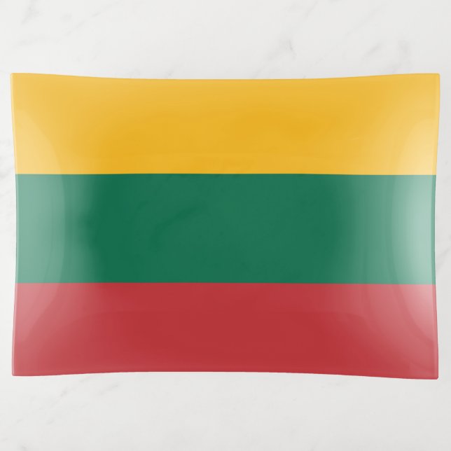 Patriotic trinket tray with flag of Lithuania (Front)