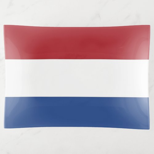 Patriotic trinket tray with flag of Netherlands