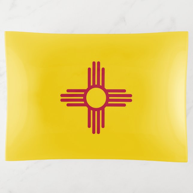 Patriotic trinket tray with flag of New Mexico (Front)