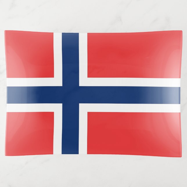 Patriotic trinket tray with flag of Norway (Front)