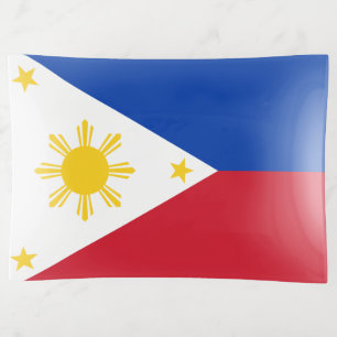 Patriotic trinket tray with flag of Philippines