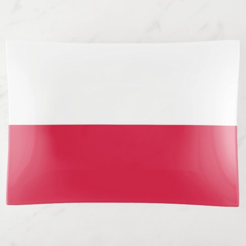 Patriotic trinket tray with flag of Poland