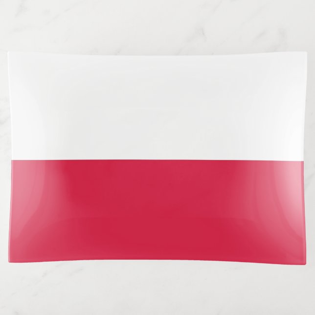 Patriotic trinket tray with flag of Poland (Front)