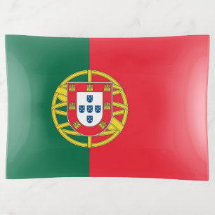 Patriotic trinket tray with flag of Portugal