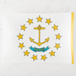 Patriotic trinket tray with flag of Rhode Island