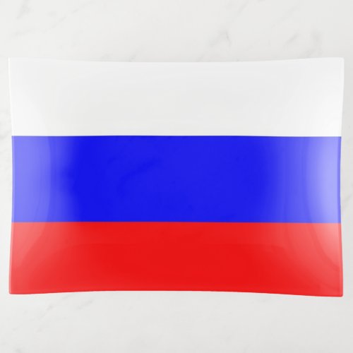 Patriotic trinket tray with flag of Russia