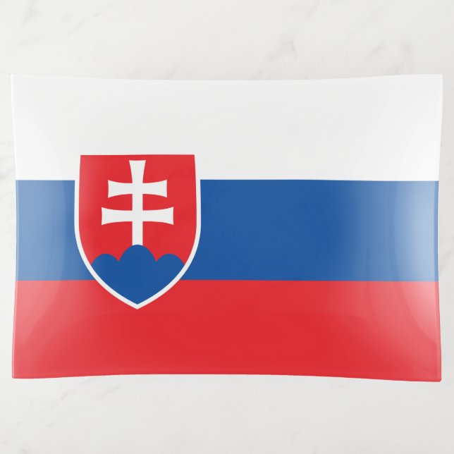 Patriotic trinket tray with flag of Slovakia (Front)