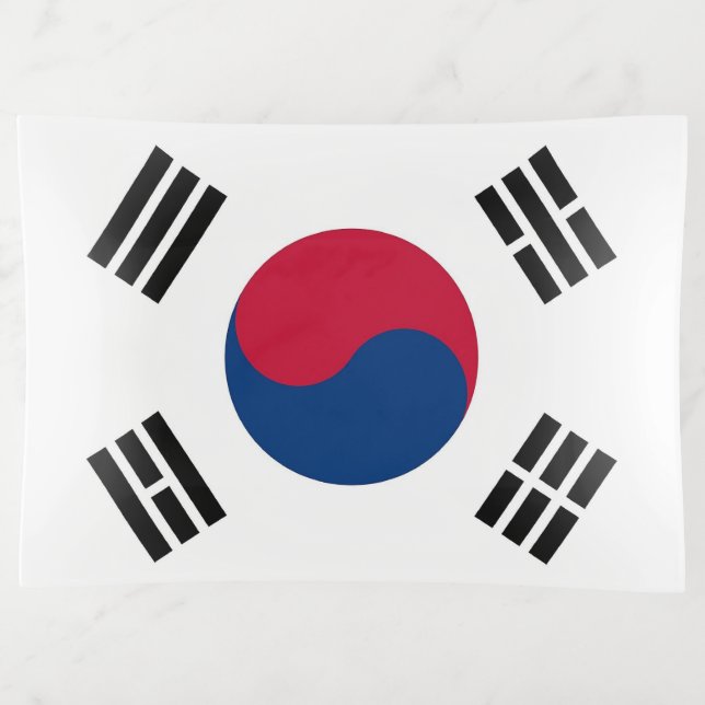Patriotic trinket tray with flag of South Korea (Front)