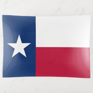 Patriotic trinket tray with flag of Texas, USA