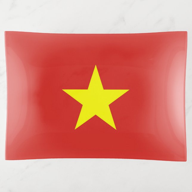 Patriotic trinket tray with flag of Vietnam (Front)