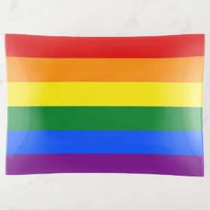 Patriotic trinket tray with Pride flag of LGBT