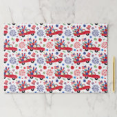 Patriotic truck and fireworks Paper placemats (Insitu)