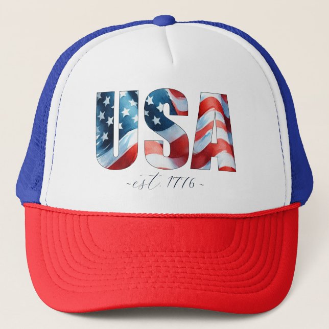 Patriotic Trucker Hat (Front)