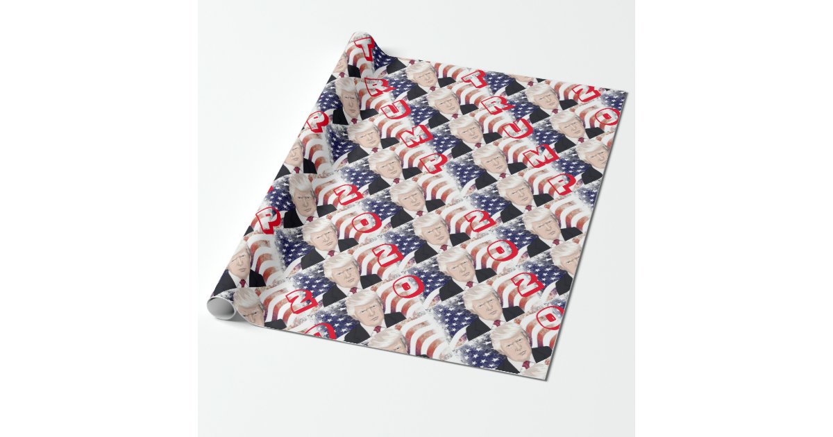 Patriotic Trump 2020 Wrapping Paper | Zazzle.com