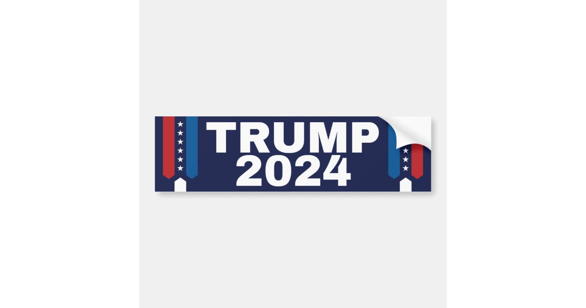 Patriotic Trump 2024 Bumper Sticker | Zazzle