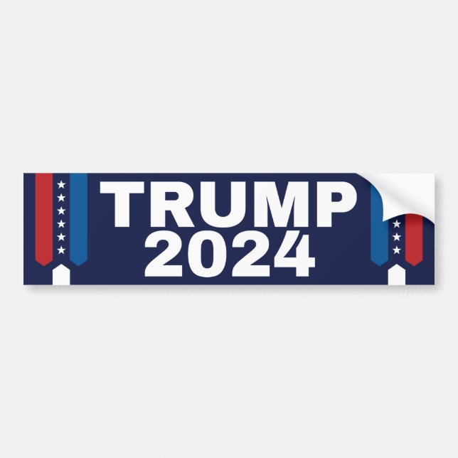 Patriotic Trump 2024 Bumper Sticker (Front)