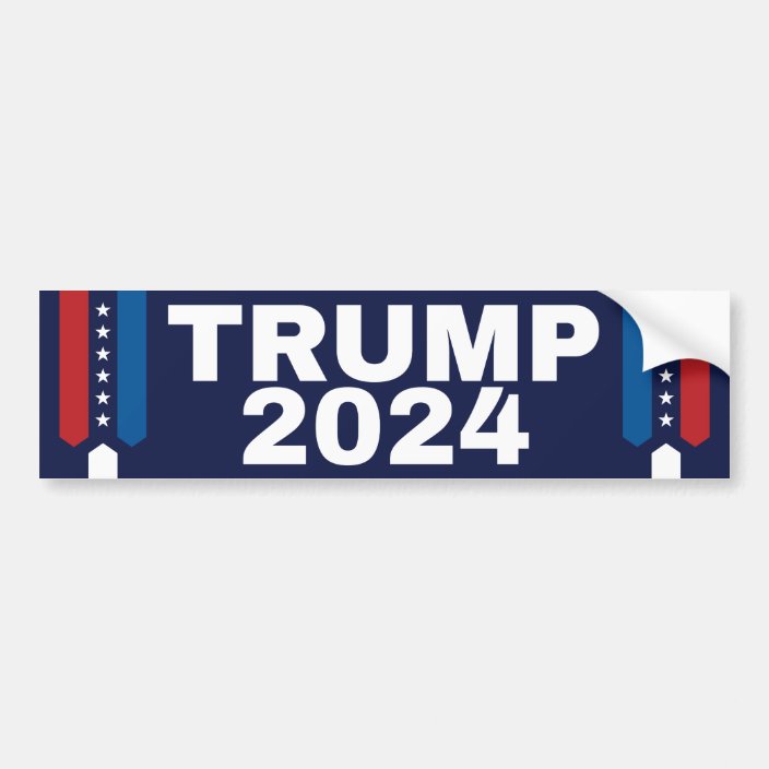 Patriotic Trump 2024 Bumper Sticker | Zazzle.com