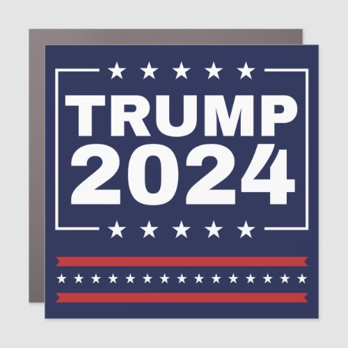 Patriotic Trump 2024 Car Magnet