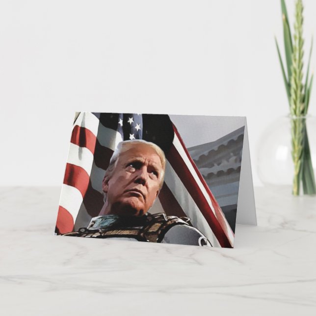 Patriotic Trump Presidents Day Card (Front)