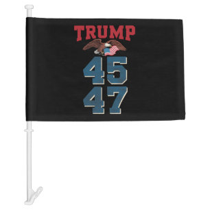 Patriotic Trump Won 45 and 47 Victory Winner Trump Car Flag