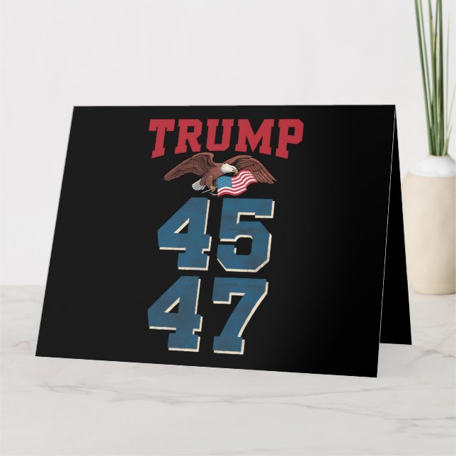 Patriotic Trump Won 45 and 47 Victory Winner Trump Card (Front)