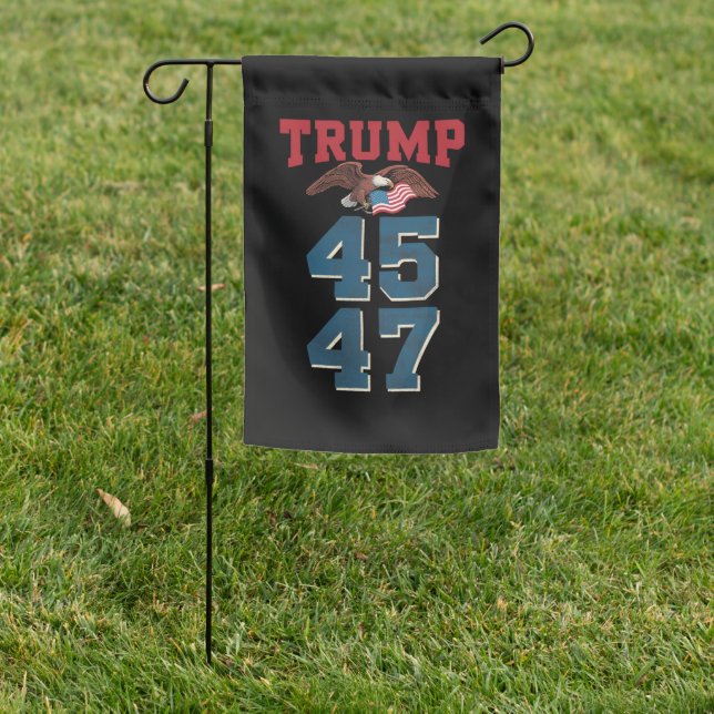 Patriotic Trump Won 45 and 47 Victory Winner Trump Garden Flag (In SItu)