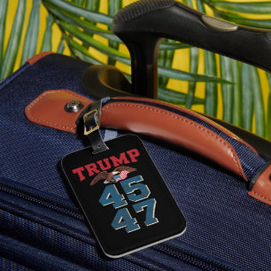 Patriotic Trump Won 45 and 47 Victory Winner Trump Luggage Tag
