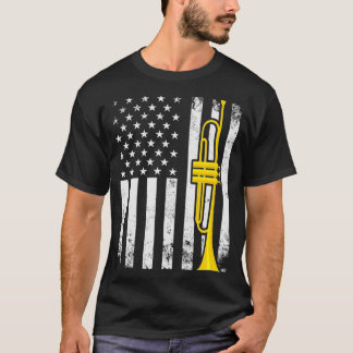 Patriotic Trumpeter Gift Flag Trumpet T-Shirt