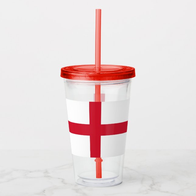 Patriotic Tumbler with flag of England (Front)