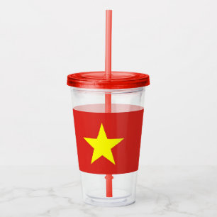 Patriotic Tumbler with flag of Vietnam