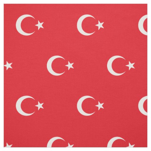 Patriotic Turkey Flag Fabric