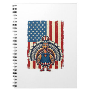 Patriotic Turkey Flag Vintage Engraving Shirt Desi Notebook