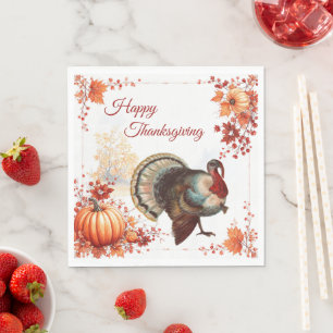 Patriotic Turkey Thanksgiving Napkins