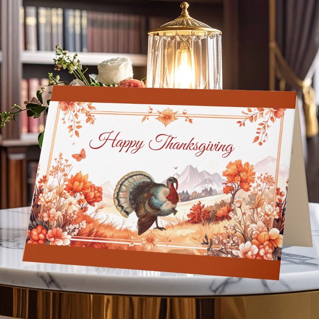 Patriotic Turkey Thanksgiving  Thank You Card (Creator Uploaded)