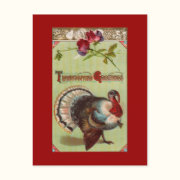 Patriotic Turkey Vintage Postcard