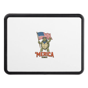 Patriotic Turtle ‘Merica Vintage Vector Hitch Cover