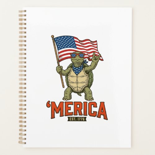 Patriotic Turtle ‘Merica Vintage Vector Planner