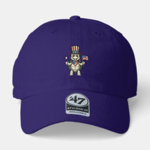 Patriotic Turtle Vintage Engraving Graphic for Whi 47 Brand Hat