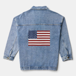 Patriotic U.S. Flag Women's Denim Jacket