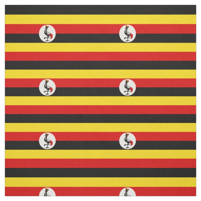 Patriotic Uganda Flag Fabric (Swatch)