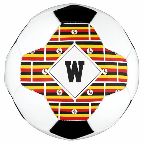 Patriotic UGANDA FLAG Monogram Soccer Ball