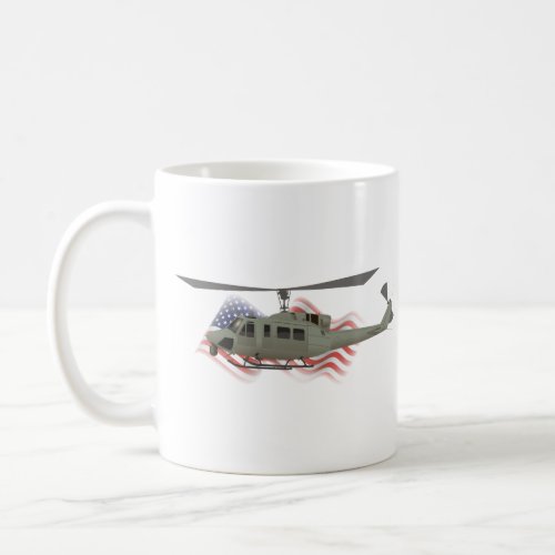 Patriotic UH_1N Iroquois Helicopter Coffee Mug